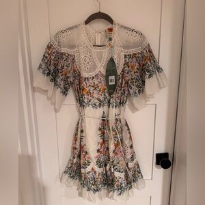 FARM Rio Floral Embroidered Dress